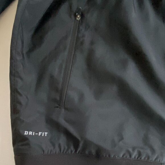 Nike Mens Dri-Fit Jacket Franklin XL Black Windbreaker Zip Coat Basketball - Picture 4 of 10